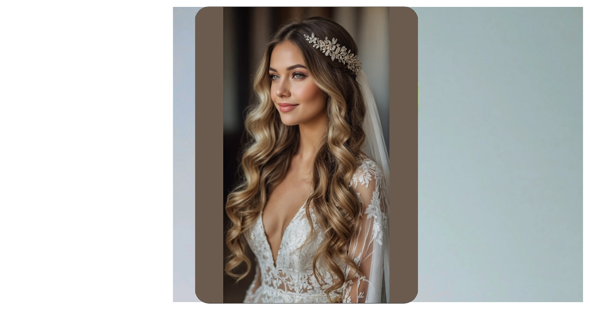 Simple Yet Elegant Half-Up, Half-Down Wedding Hairstyles**
**